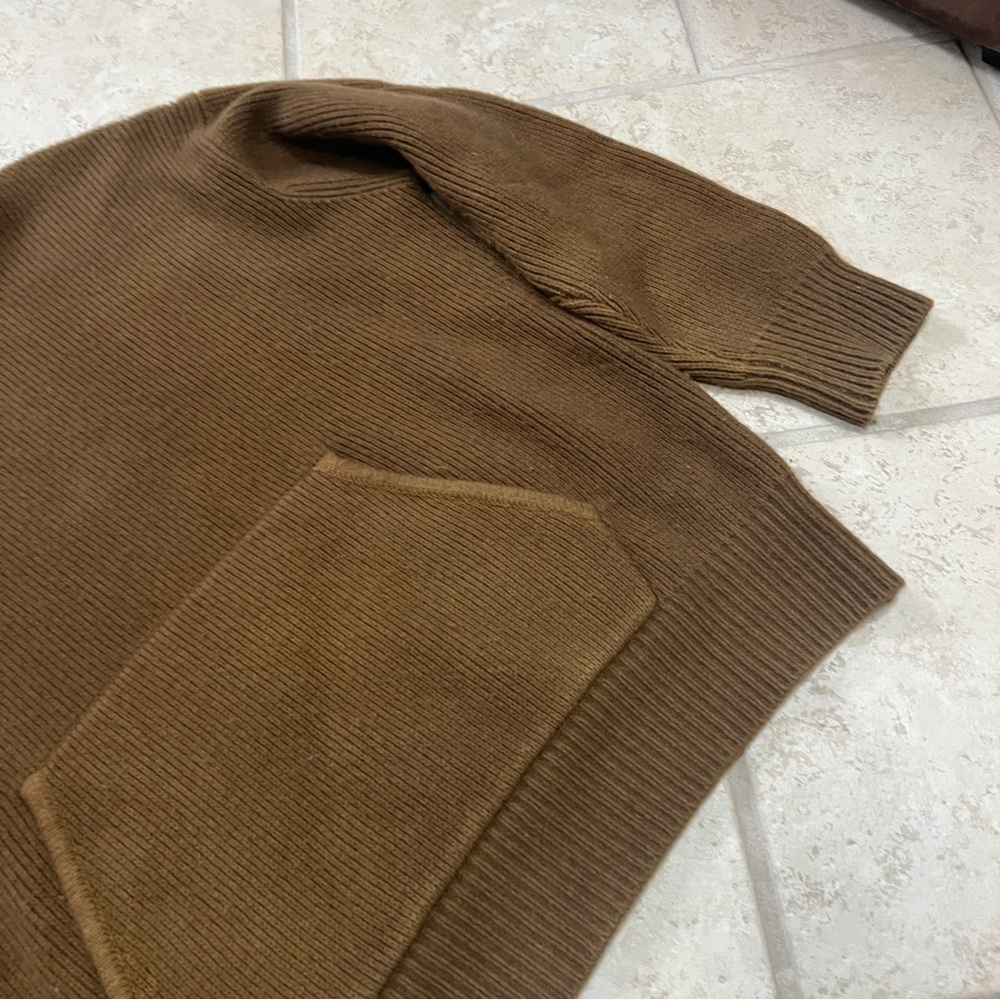Frame Cashmere Brown Hooded Knit Sweater - Picture 3 of 5